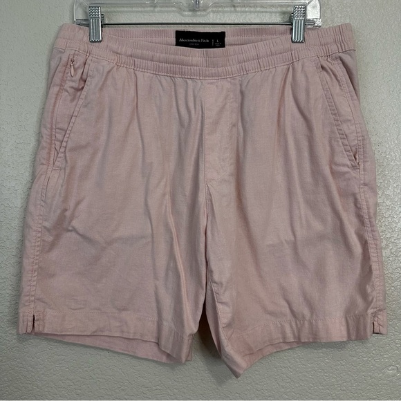 Abercrombie & Fitch Stretch Linen Cotton Blend Men’s Shorts, Sz Large - Picture 1 of 13